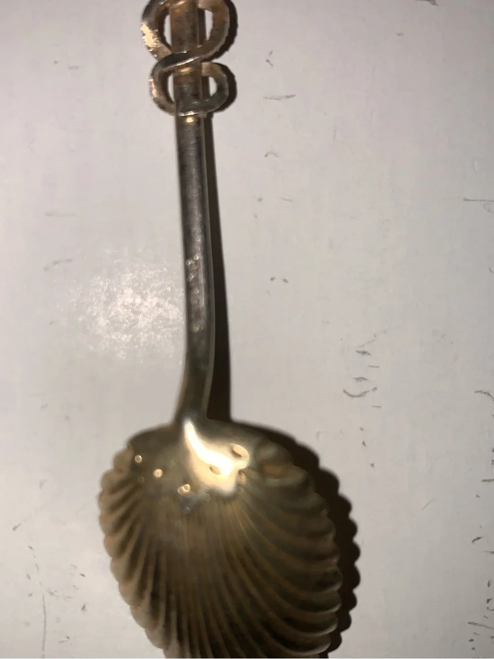 Vintage Sterling Silver with gold wash Clam spoon